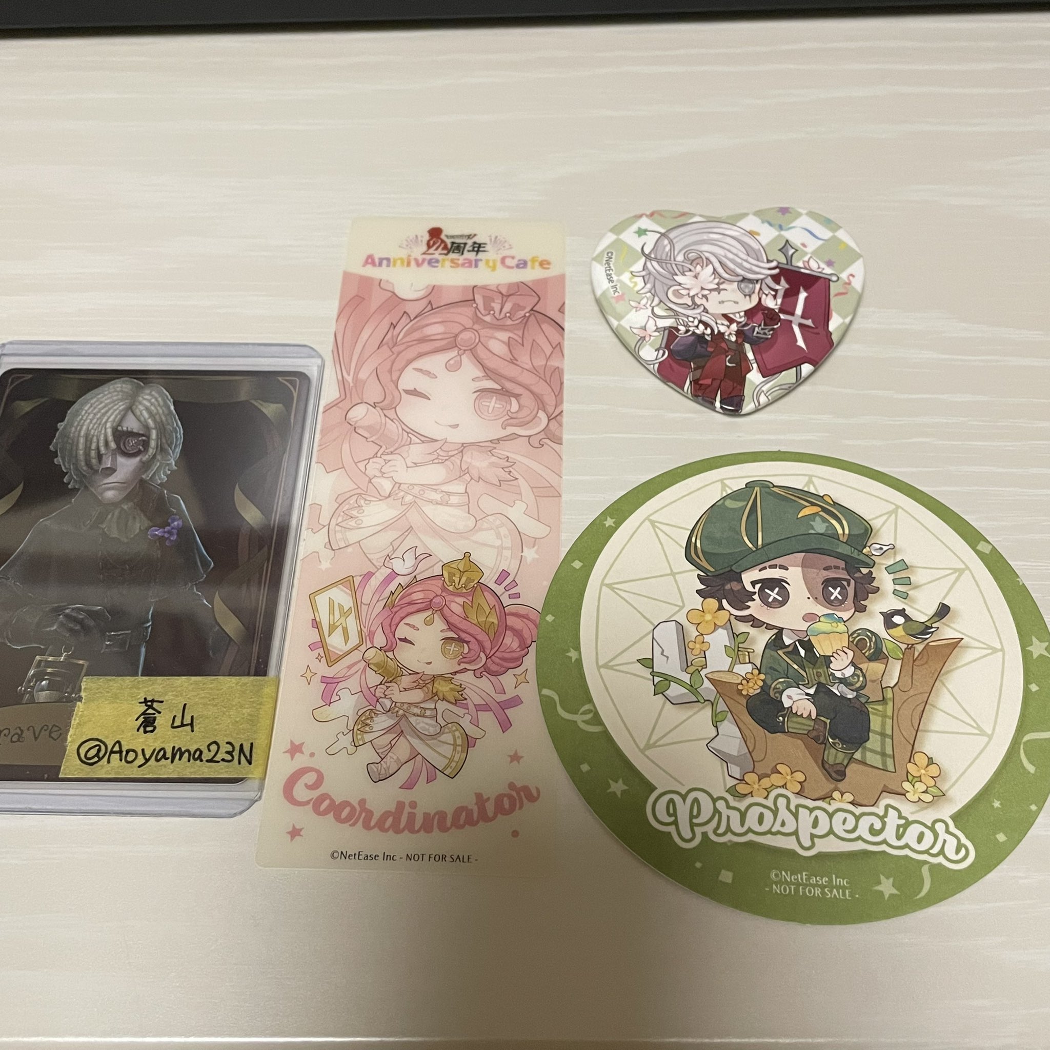 探鉱者 臭 第五人格 4周年コラボカフェ クリアしおり