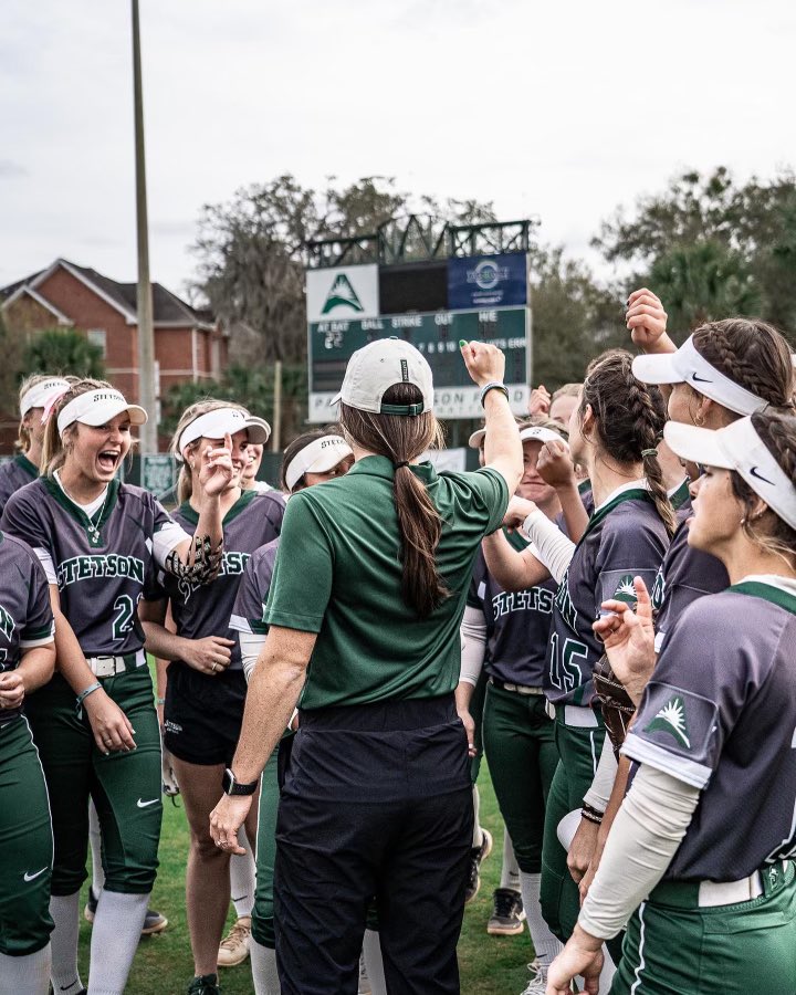 StetsonSoftball's tweet photo. Team reports in 17 days.

Raise your hand if you’re ready to see some Stetson Softball again! 🙋‍♀️ https://t.co/WrvA1U5omC