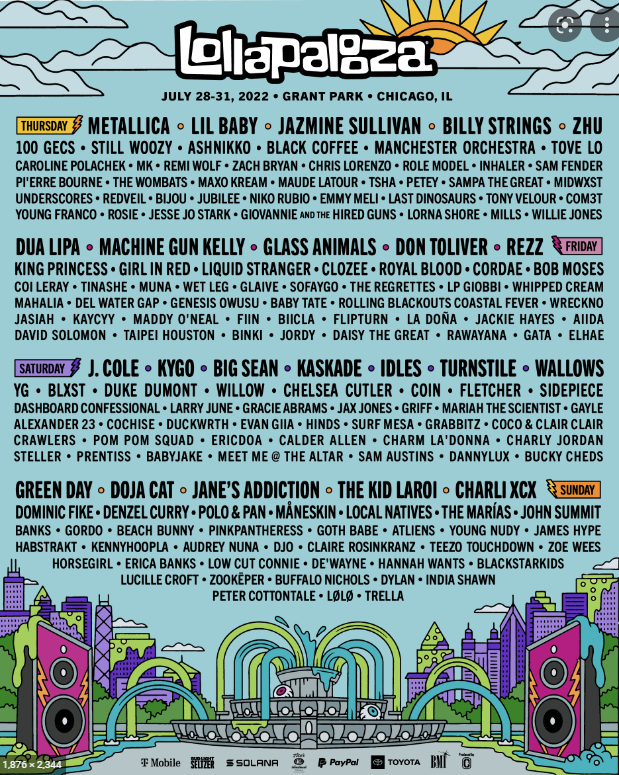 Are you going to Lolla 2022? Check them out from today through 7/31!
