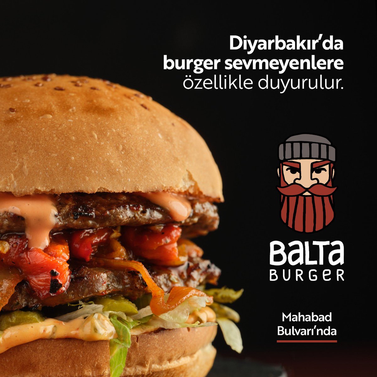 Diyarbakır’da Burger sevmeyenlere özellikle duyurulur.