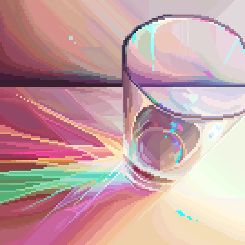 16pxl's tweet image. my pixel art study vs the reference 🌈✨
