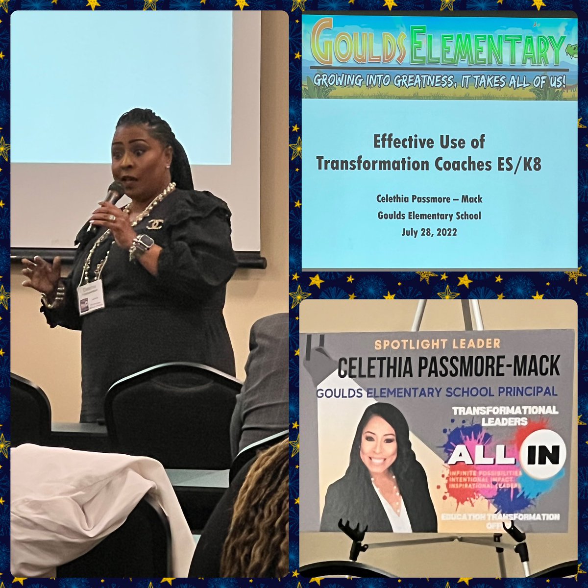 Principal Passmore-Mack, representing Goulds Elementary and the South Region Office, presenting at ETO conference on the effective use of transformation coaches. #SROProud #Tideup <a href="/GouldsELMDCPS/">Goulds Elementary School</a> <a href="/MDCPS/">Miami-Dade Schools</a> <a href="/SuptDotres/">Jose L. Dotres, Ed.D.</a> <a href="/MDCPSDAS/">Division of Academic Support</a>