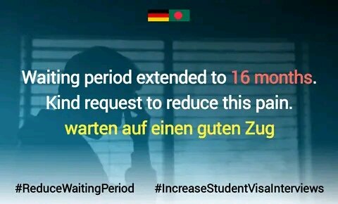 A waiting period of 9 months which started back in May 2020 is now 15-16months. Intended students need help from the concerned authorities. @GermanEmbassyBD @MdShahriarAlam H.E.@GerAmbBD @JRJanowski85 @BDMOFA @AKAbdulMomen #ReduceWaitingPeriod #IncreaseStudentVisaInterviews