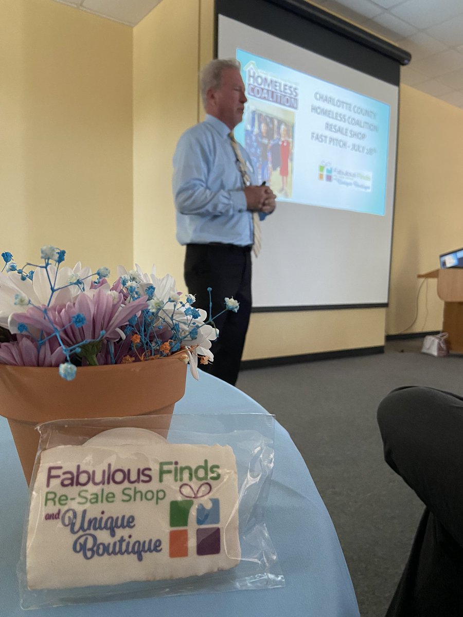 CCHCoalition's tweet photo. Our Director of Operations Mike Davey leading the conversation about our Fabulous Finds ReSale Shop at the @margin_mission Ignition Fast Pitch Meeting supported by @ThePattersonFdn #MissionThrive https://t.co/QEpgXFhDCh