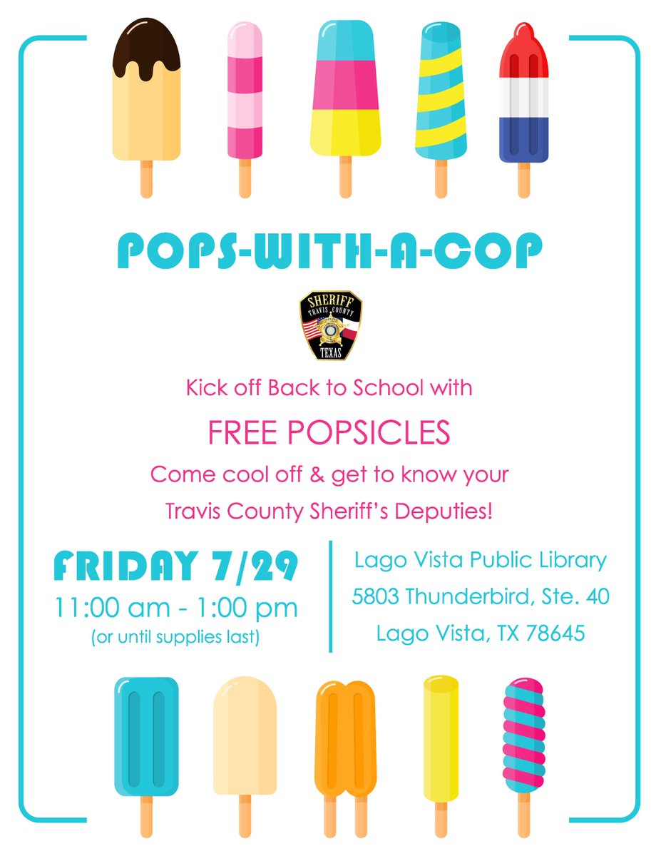 lagovistalib's tweet photo. #freepopsicles #friday #atthelibrary #LagoVista https://t.co/upfH3WoksL