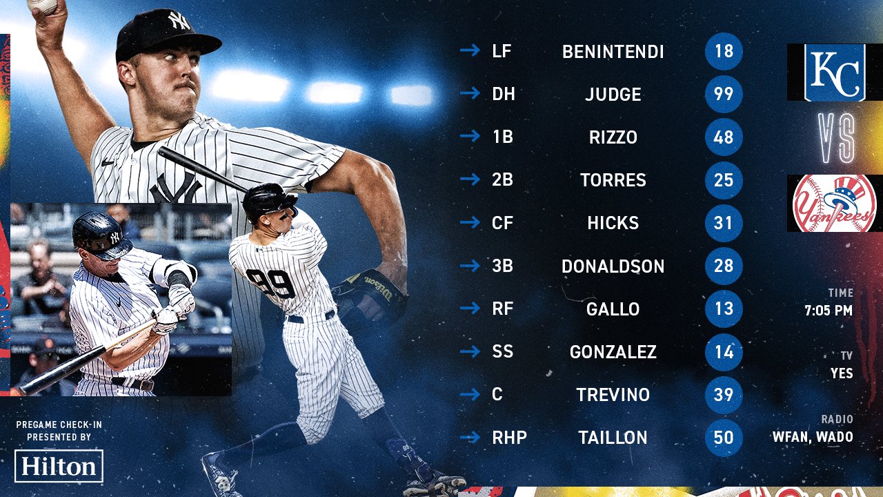 New York Yankees on X: Leadoff Benny. #RepBX Presented by @Hilton   / X