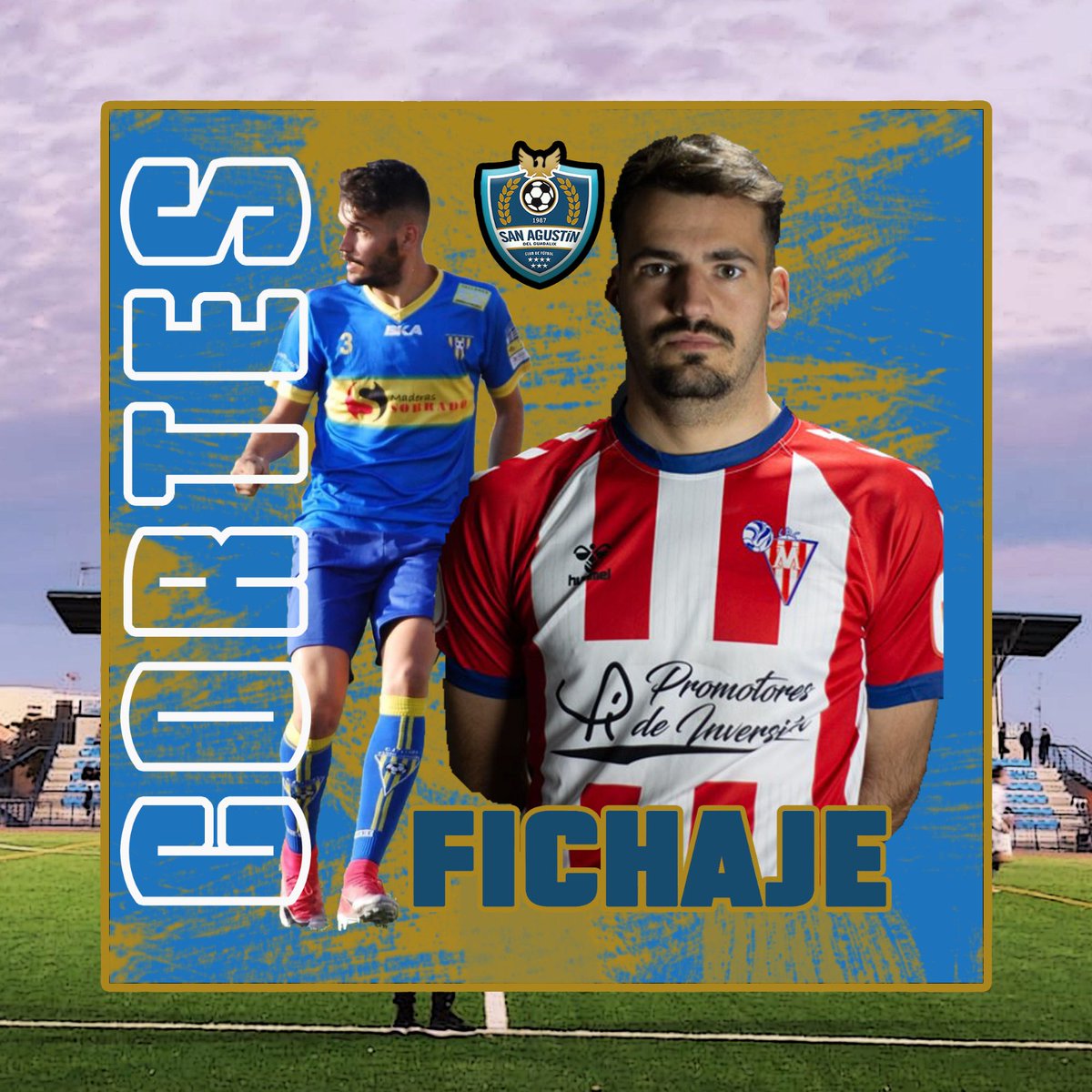 CF_SanAgustin's tweet photo. Primer equipo | ⚡ FICHAJE ⚡

Traemos un gran refuerzo para el lateral izquierdo 🔝🔝 Cortés llega desde el @CDCMOSCARDO_com tras haber sido indiscutible en Tercera División 

#LaHoraSanAgus https://t.co/n4HQlIiREK