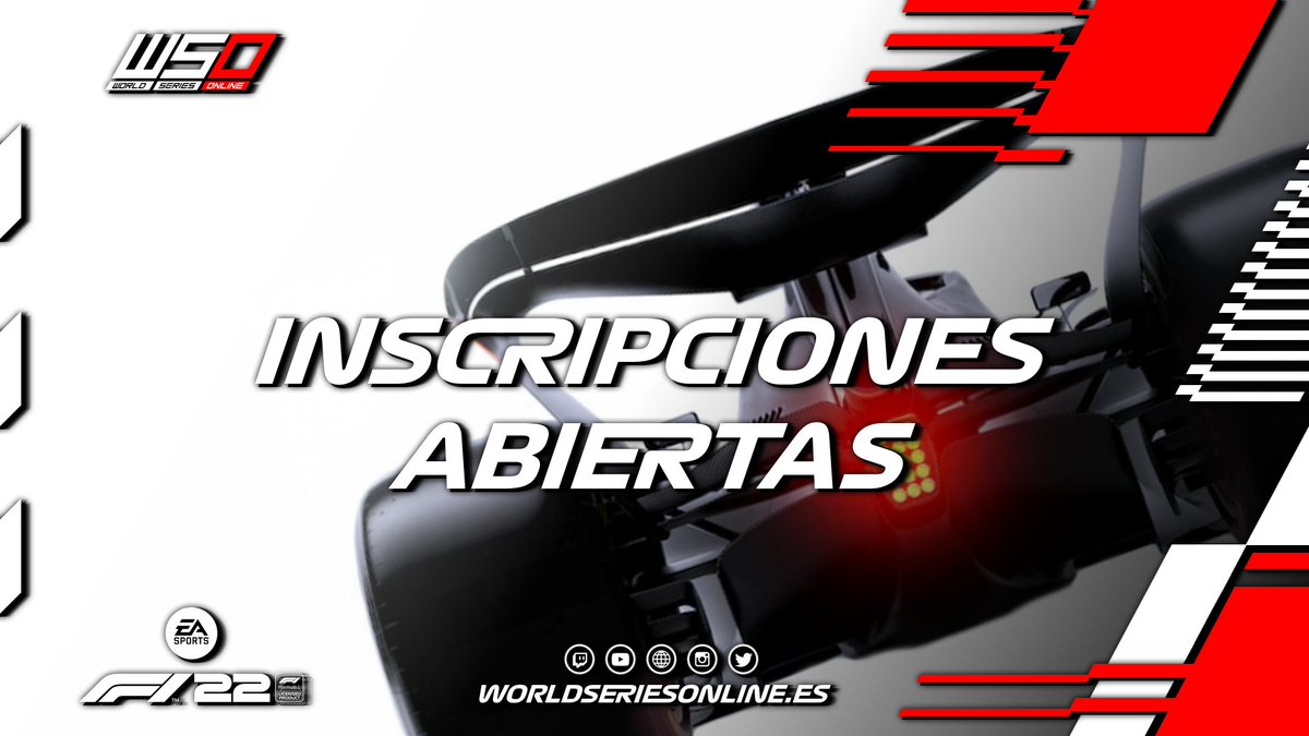 🚨ATENCIÓN🚨

Ya están abiertas las inscripciones para la #T8 de #WSO. 

Si quieres participar en un campeonato serio, con carreras divertidas, competidas y sobre todo, con una comunidad espectacular, ¡este es tu lugar!

Toda la información de como apuntarte aquí abajo 👇.