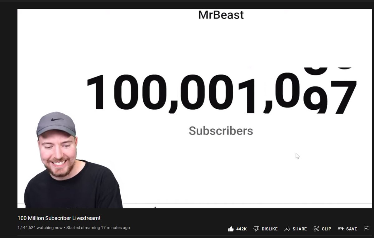 maybefud's tweet image. Congratulations @MrBeast! GG