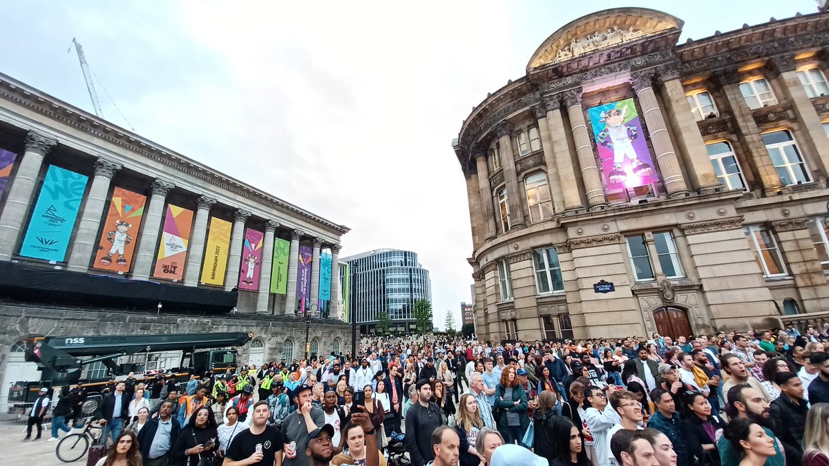 Danny Boyle 2012 'vs' Steven Knight 2022. So lucky to know them both... Fantastic scenes in Victoria Square during the opening ceremony of @birminghamcg22 Wouldn't have missed it for the world. @birminghamcg22 @birmingham_live @CityLife_Bham @MeganArcherFox