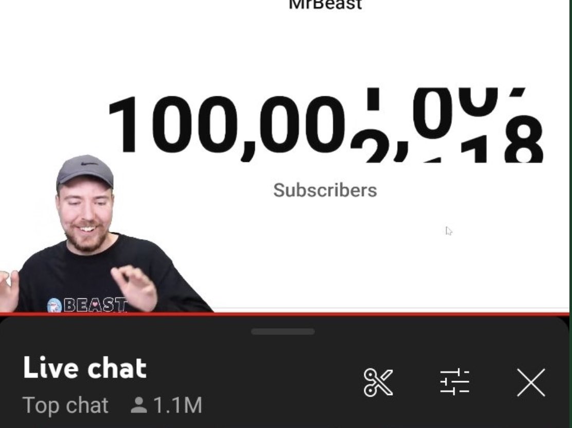 Over a million people celebrated 100,000,000 subscribers with me 🥹 YouTube is the one thing that’s always made me happy and I’m grateful I get to do this all day everyday :)