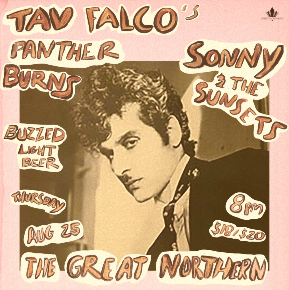 PrimeMoverMedia's tweet photo. SAN FRANCISCO: @tavofalco will be launching his "Rogue Male" tour invasion at @sfgreatnorthern on Aug. 25. Also starring @sonnysunsets and @MonterossoMario.
TIX: https://t.co/CEvdigH4Ma
#tavfalcospantherburns #tavfalco #sfconcert #bayareaconcert https://t.co/RpIgDcKuV4