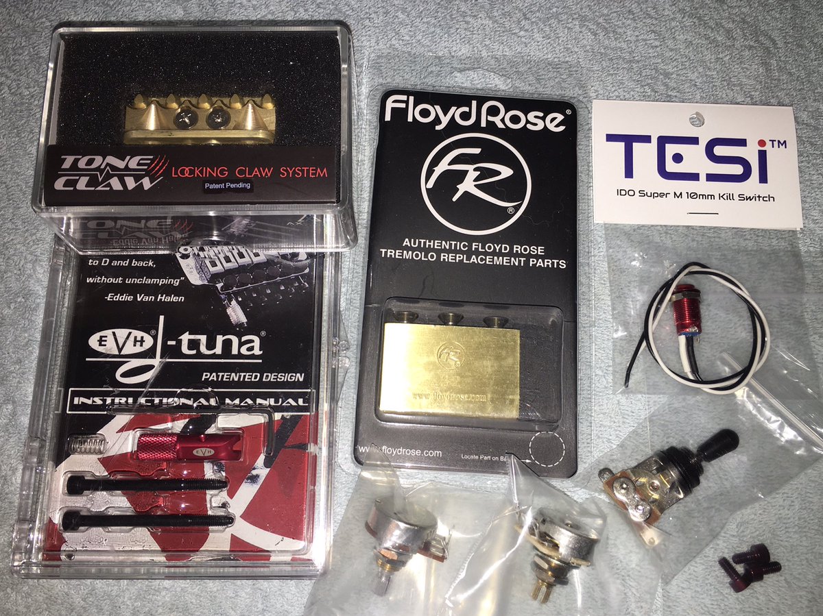 SentimentalStr4's tweet photo. Mailman brings the joy. #Guitar project. 📦 🎸@evhgear @FloydRoseTrem @TesiSwitch @FU_Tone #AxLabs https://t.co/ZK7rqL1Xwm