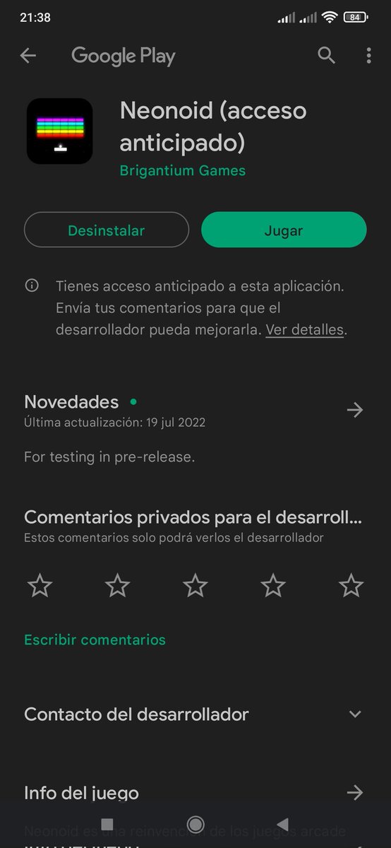 BrigantiumGames's tweet photo. Ya queda menos para #NEONOID 😁

#IndieGame #IndieDev #GameDev #GodotEngine #androidgame https://t.co/P82sthrC96