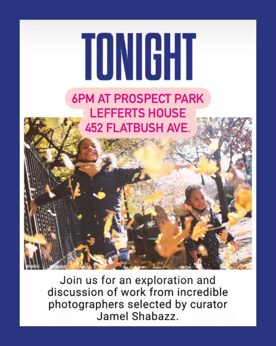 Photoville (@photoville) on Twitter photo Don't miss tonight's Brooklyn Connection Artist Talk with @jamelshabazz and featuring photos by <a href="/amrosario/">Antonio M. Rosario</a>, <a href="/amy_touchette/">amy touchette</a>, Christopher Cook , Melanie Hill, Phillip Moi-Thuk-Shung, and Shino Kitano.
FREE: l8r.it/QLCW
____
<a href="/prospect_park/">Prospect Park</a> | <a href="/mpbcom/">MPB</a> Don't miss tonight's Brooklyn Connection Artist Talk with @jamelshabazz and featuring photos by <a href="/amrosario/">Antonio M. Rosario</a>, <a href="/amy_touchette/">amy touchette</a>, Christopher Cook , Melanie Hill, Phillip Moi-Thuk-Shung, and Shino Kitano.
FREE: l8r.it/QLCW
____
<a href="/prospect_park/">Prospect Park</a> | <a href="/mpbcom/">MPB</a>