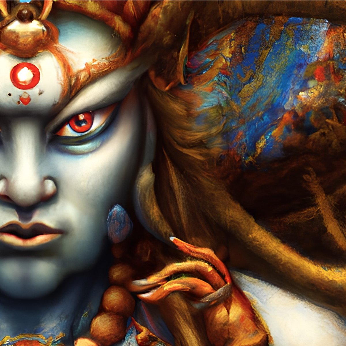 thatsolomonk's tweet photo. #dalle Enormous Godlike Face with Titan Eyes Bodhisattva, upscaled with #SWINIR at https://t.co/Cnbp5OjZod Settings: Real-World-Img-Super-Res-Large | Noise: n/a | Scale: 10 https://t.co/DU9gv1QZt8