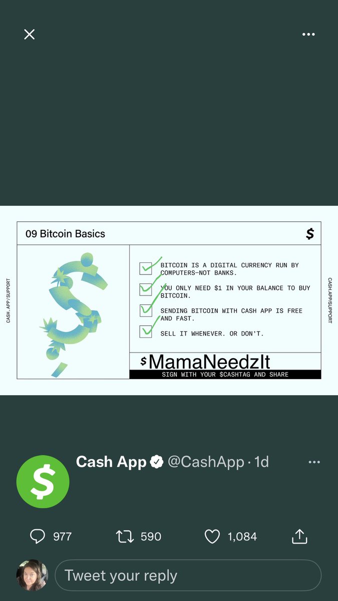 MaryLuckmck's tweet photo. @CashApp $MamaNeedzIt #CashAppWisdom https://t.co/965fA4ZtNM