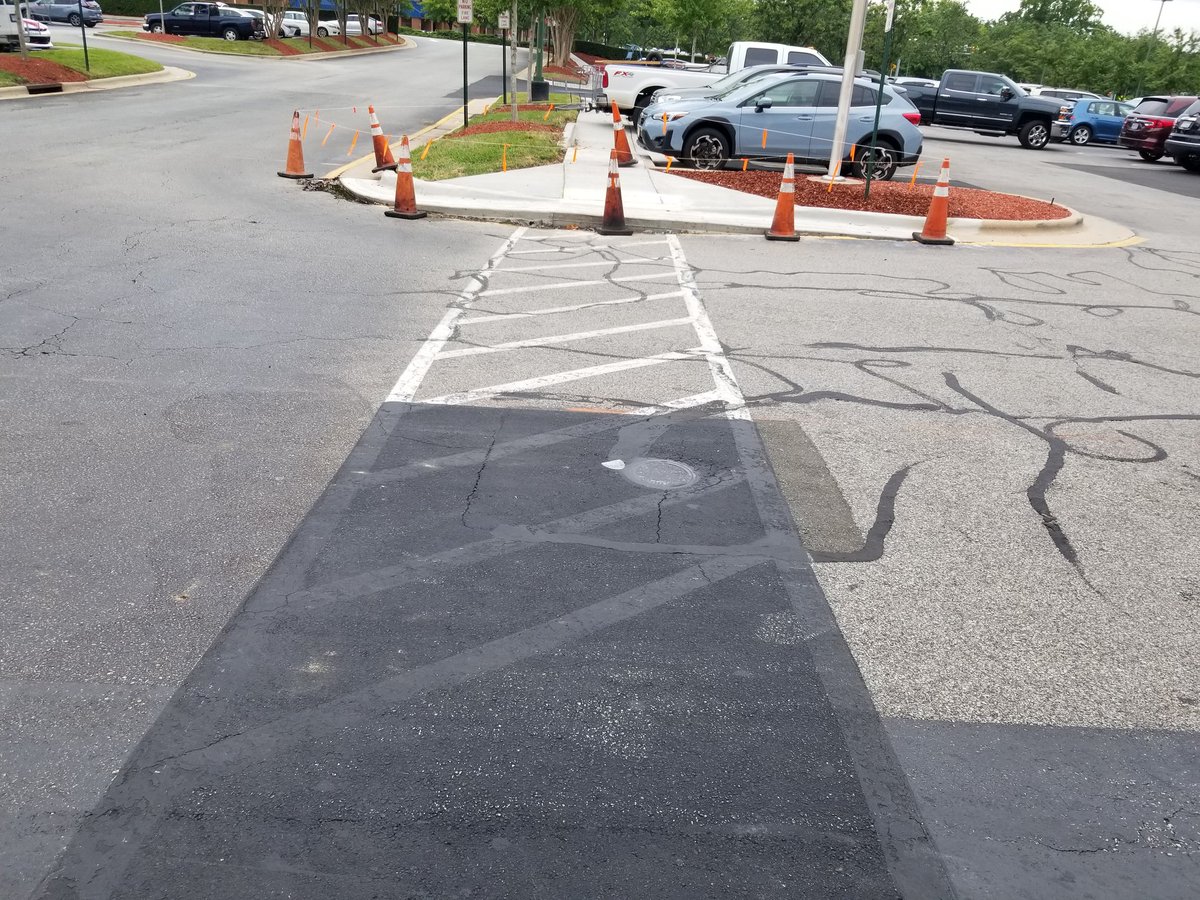 LorryMackeral's tweet photo. Looks like Costco Durham is putting in a raised crosswalk https://t.co/CHqIER8m6h