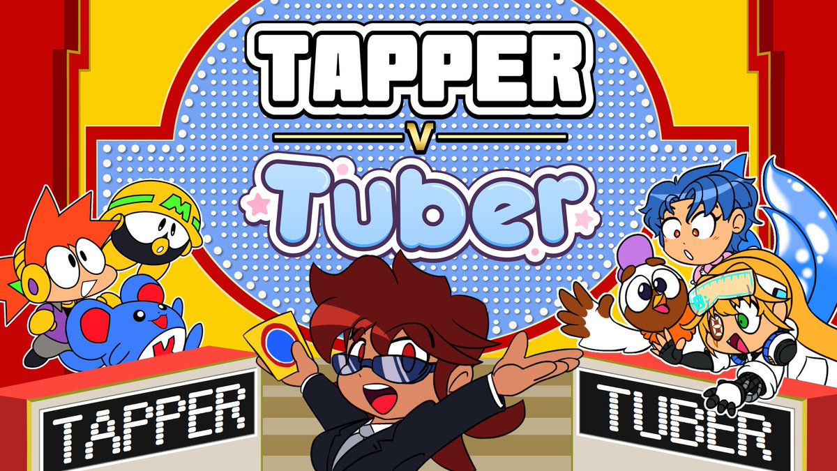 Toraccel_'s tweet image. 🎲Tomorrow! 8pm EST! (Maybe!)🎲

It&apos;s some old friends vs the wildest team of chuubas I could gather up with Tapper v Tuber! Live on my channel. (Link below!) #Vtuber #VtuberEn #Multitap