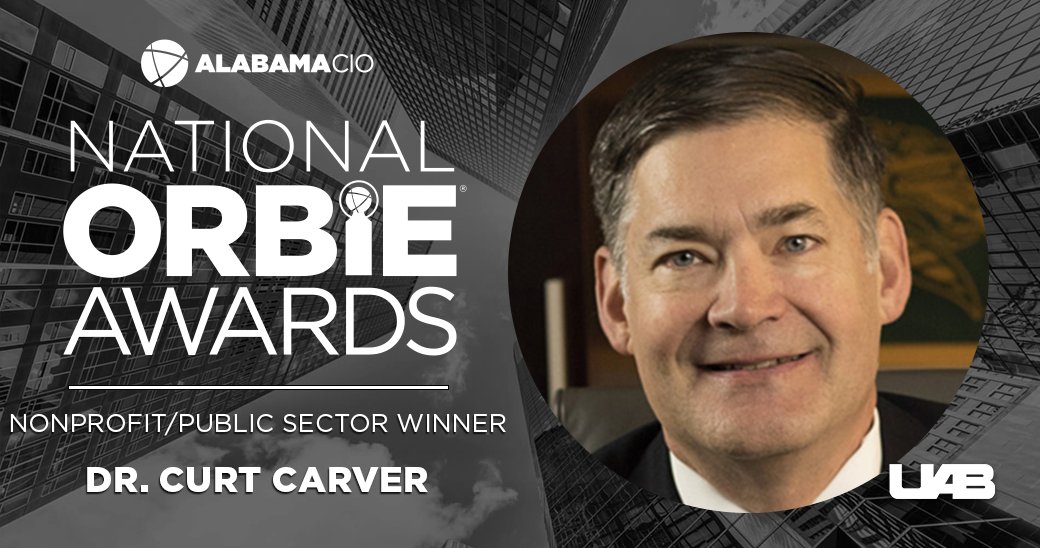 InspireCIO's tweet photo. Congrats @carverc of @UABNews , the 2022 #InspireCIO #NationalORBIE winner in the Nonprofit/Public Sector Category. https://t.co/x0b4hg9Y51