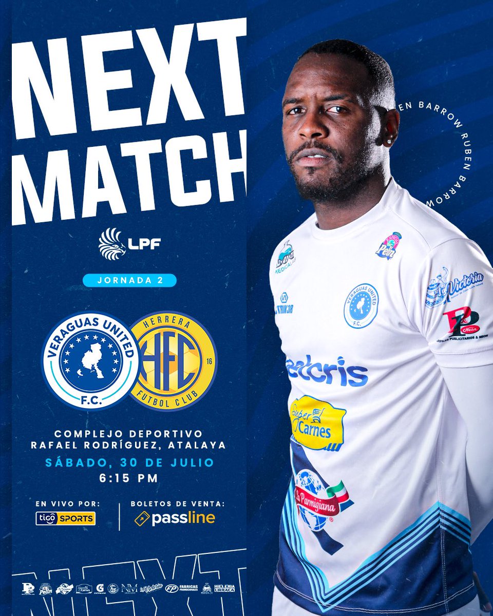 Veraguas_United's tweet photo. 🤩💙 𝗡𝗘𝗫𝗧 𝗠𝗔𝗧𝗖𝗛!
🛖 𝗔 𝗛𝗔𝗖𝗘𝗥 𝗥𝗘𝗦𝗣𝗘𝗧𝗔𝗥 𝗟𝗔 𝗖𝗔𝗦𝗔💪🏻

Jornada 𝟮 de la @LPFpanama 

🆚 @herrerafc_ 
🗓️ 30/07
⏰ 6:15 P.M.
🏟️ Complejo Deportivo Rafael Rodríguez de Atalaya 
📺  @TigoSportsPA 

🎫👉 Compra tus Boletos en Passline o en Taquilla. https://t.co/Rvx8iUKfWw