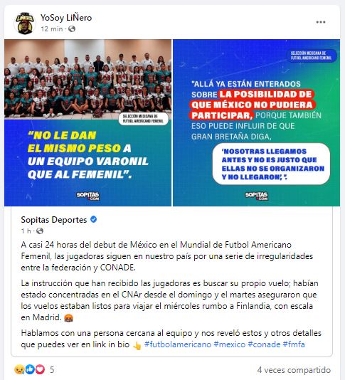 EstadioFAF's tweet image. #SeleccionNacional Football Americano Femenil 
#Finlandia 
Desde @EstadioFAF  y @8Nsports hacemos llegar todo nuestro apoyo a las jugadoras e indignación ante la total falta de ética deportiva por parte de los directivos de la Federación Mexicana de "Futbol" Americano.