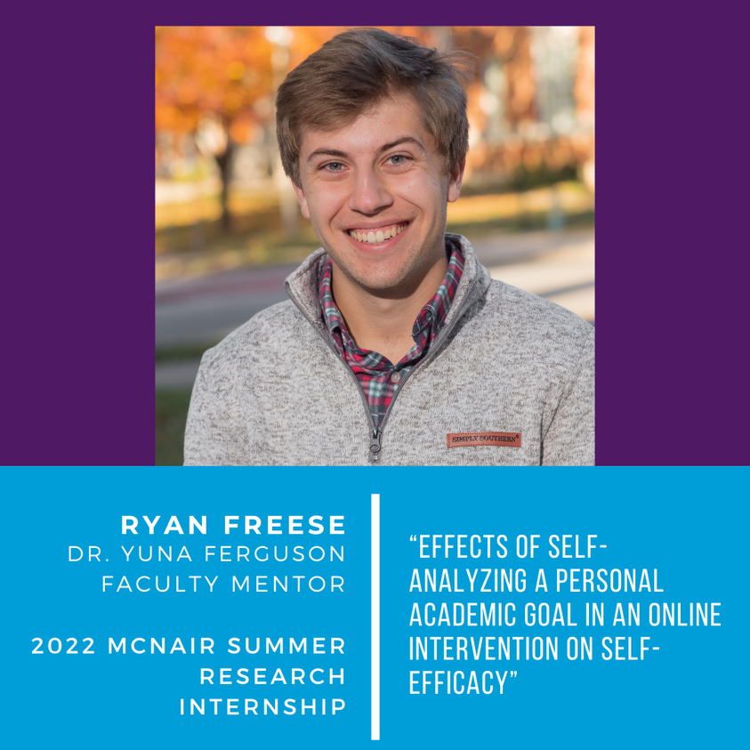 TSUMcNair's tweet photo. Our first Scholar is Ryan Freese, a senior at Truman State University majoring in psychology and working with Dr. Yuna Ferguson.

#mcnair #trumanstate #psychology #trioworks #iammcnair #research #gradschool #distinctbydesign https://t.co/8pwoUXinQd