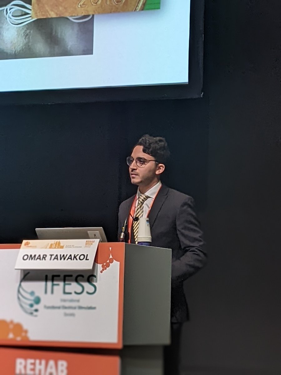 IFESS_org's tweet photo. Congrats to our 1st place Vodovnik student prize award winner Omar Tawakol! π₯³πππ
In-Vivo Testing of a Novel Wireless Intraspinal Microstimulation Interface for Restoration of Motor Function Following Spinal Cord Injury
#IFESS2022 #RehabWeek2022 https://t.co/OHEYrQ829z