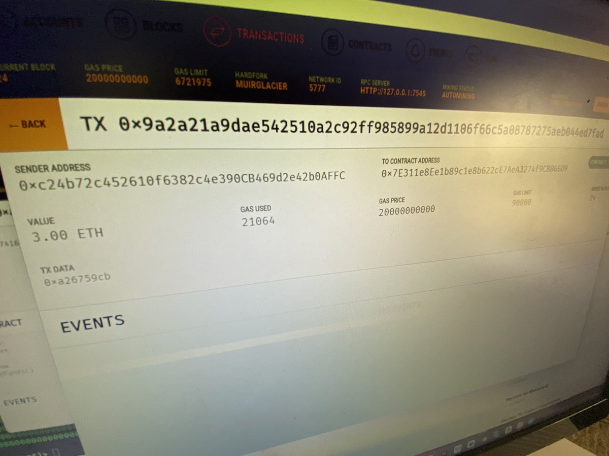 thedatabunny's tweet image. #100DaysOfCode
Day 5 - Solidity
Learned how to send funds from one wallet to another on #Ethereum using the #web3js library.
#web3 #webdevelopers #webdevelopment #smartcontracrs #blockchaindeveloper #blockchain