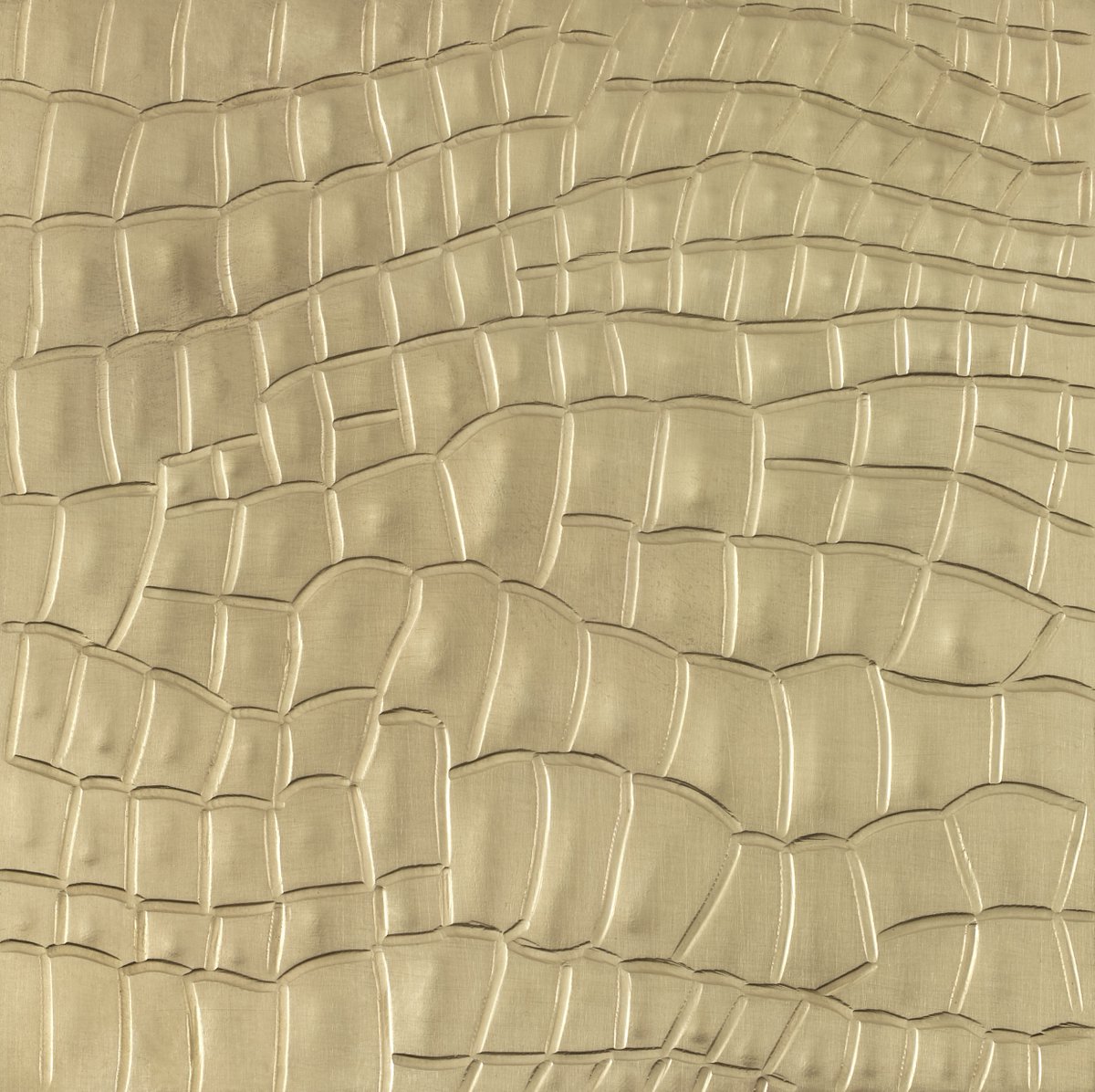 Our craftsmanship is on full display with our Crocodile texture. Hand-hammered by our artisans, this stunning design is available in Satin Brass and Matte Black, and can be applied to custom #sinks, #vanities, #tubs and #range hoods. Learn more at thompsontraders.com