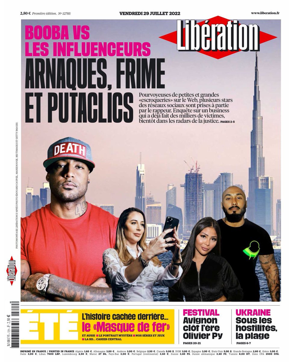 moundirofficiel's tweet photo. La une de @libe demain … @booba force et bravo 🔥🔥🔥💪🏼💪🏼💪🏼💪🏼💪🏼 https://t.co/yeYwLOiGi4
