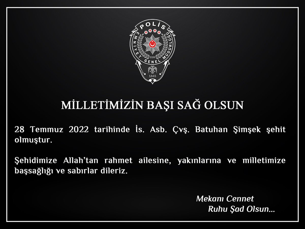 EmniyetGM's tweet photo. Milletimizin başı sağ olsun🇹🇷 https://t.co/P5k10I6hVI