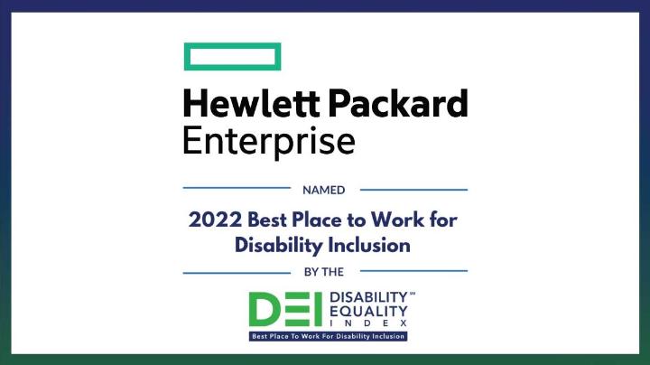 For the 7th consecutive year, <a href="/HPE/">HPE</a> scores a 100 and is named “Best Place to Work for Disability Inclusion." #DiversityAndInclusion hpe.to/6018z0fsp