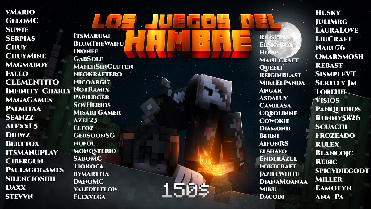 arseel_'s tweet image. 🔥 PARTICIPANTES JUEGOS DEL HAMBRE 🔥

87/100 (creo jaja)

- Fecha: Domingo 31 de Julio
- 21:00 ESP / 14:00 MEX / 16:00 ARG
- 150$ Repartidos en 3 Partidas

¡ULTIMA OPORTUNIDAD, COMENTA AQUÍ ABAJO Y DALE APOYO AL TWEET!