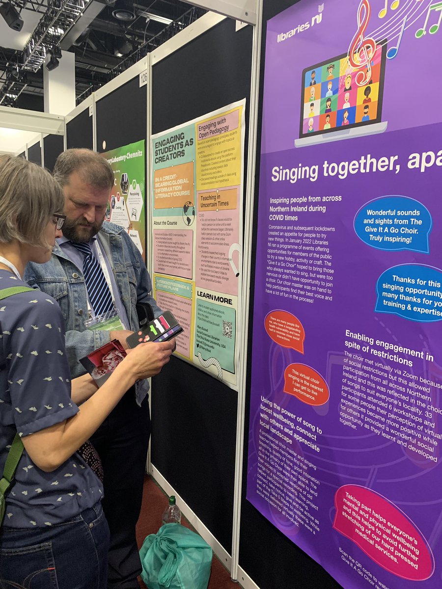 msbelldfarm's tweet photo. @LibrariesNI poster display at @iflawlic and theme of Inspire, Engage , Enable and Connect in action #WLIC2022 https://t.co/M0x2v8Miq2