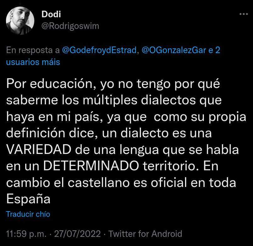 o_meigho's tweet image. Vaites!, o castejano agora non é dialecto? 🙈