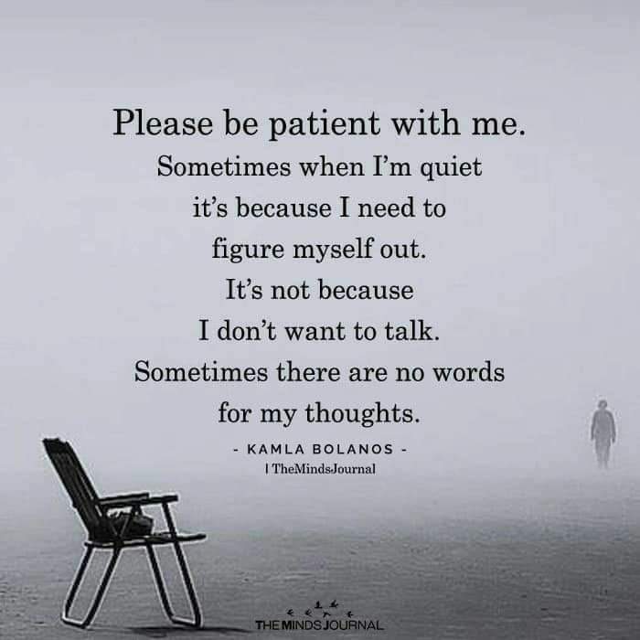 MENTALILLNESSTW's tweet photo. Please be #patient with me.
Sometimes when I'm #quiet it's because I need to figure myself out...
#AMIIH #dark #MentalHealthMatters #MentalHealthAwareness #mentalhealthsupport https://t.co/MBaL4itofk