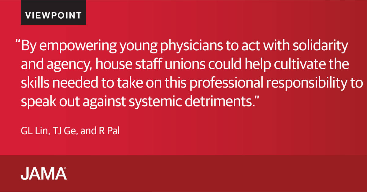 JAMA (@jama_current) on Twitter photo #Viewpoint from <a href="/Grant_L_Lin/">Grant Lin, MD/PhD</a>, <a href="/jessiege_/">Jessie Ge, MD</a>, and @Riagpal discusses collective activism to promote well-being for physicians in training. ja.ma/3zetLUp #Viewpoint from <a href="/Grant_L_Lin/">Grant Lin, MD/PhD</a>, <a href="/jessiege_/">Jessie Ge, MD</a>, and @Riagpal discusses collective activism to promote well-being for physicians in training. ja.ma/3zetLUp