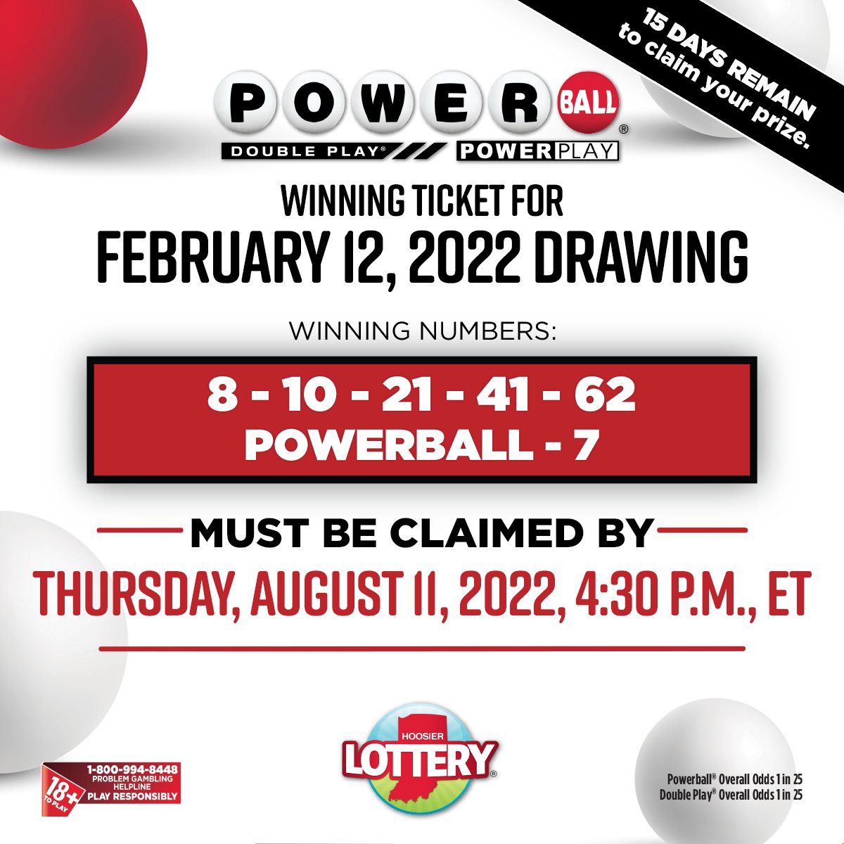 Powerball Drawing, Hoosier Lottery