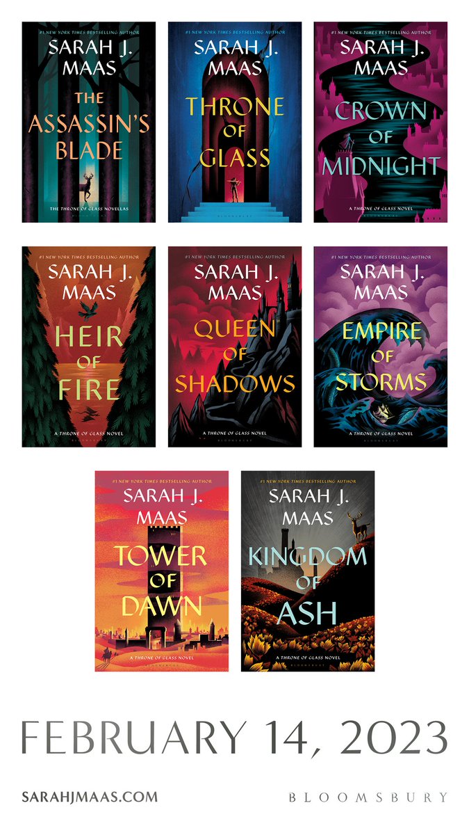 Check out @SJMaas's #ThroneofGlass series! Designed by the amazing @jimmyct, these gorgeous editions are avail in hardcover and paperback in 2/23. barnesandnoble.com/w/throne-of-gl…