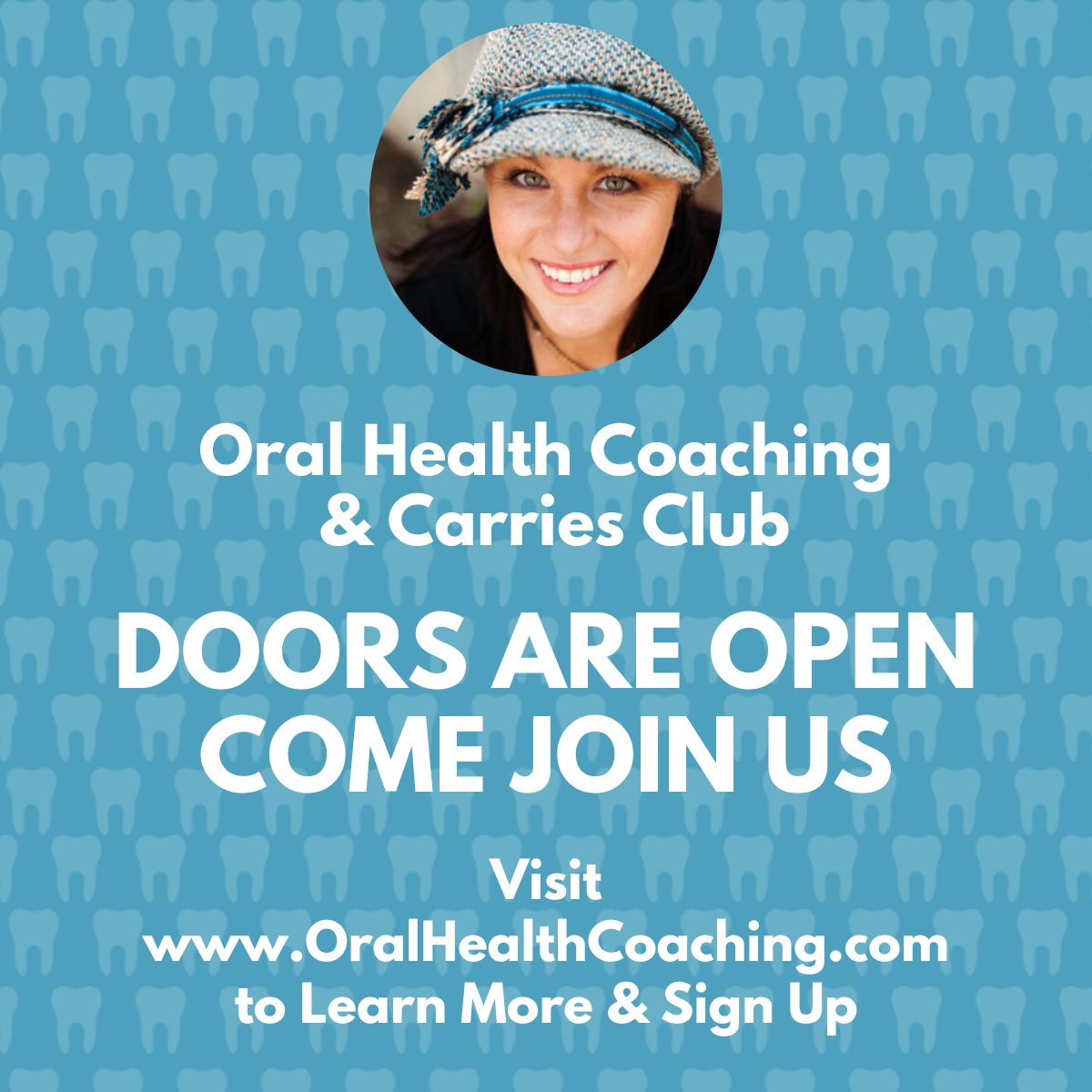 Doors are OPEN to my signature oral health coaching program "Carries Club"

If you are looking to gain a better understanding of how to take care of your own or your family's oral health then take this opportunity to sign up today.

visit OralHealthCoaching.com to learn more.