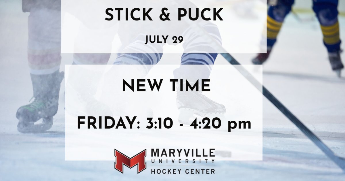 Friday's stick &amp; puck is now at a new time. We can't wait to see you at the MUHC!