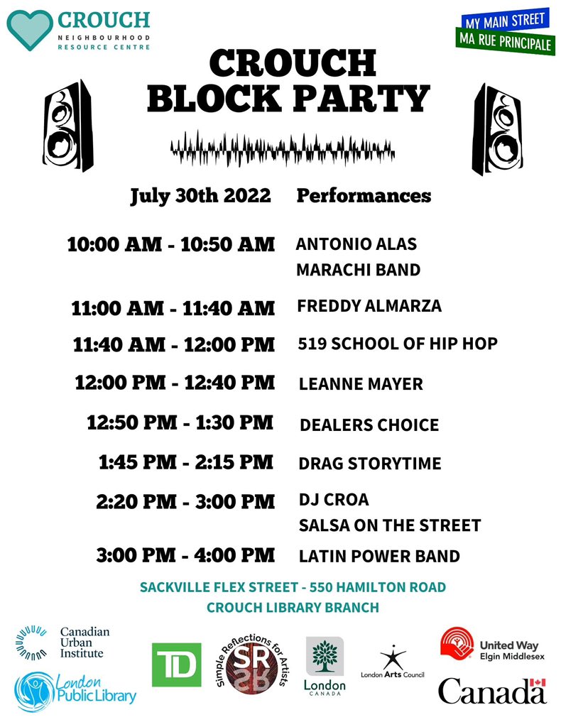 We have two new additions to the Crouch Block Party thanks to our friends at the @LdnArtsCouncil - DJ CROA with Latin Beats during Street Salsa (come and learn, or show off, some Latin dance moves from 2:15 to 4 pm) and chalk artist Morgan Bronagh from 11 am to 1 pm. ⭐️#lndont