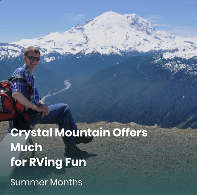 Do high fuel prices have you rethinking your RV travel plans for this summer? Consider a trip to nearby Crystal Mountain Resort. The resort has added many fun summer activities and even offers RV spaces with electrical hookups! bit.ly/3oG7yd7