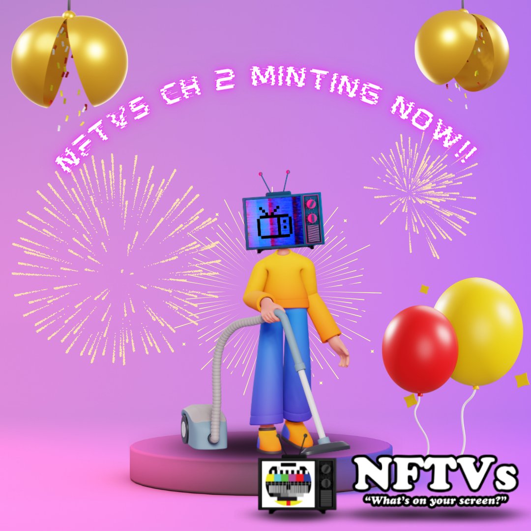 NFTVs PREMINT IS NOW LIVE! Only 24hrs at the discounted price of .025bnb! #what'sonyourscreen