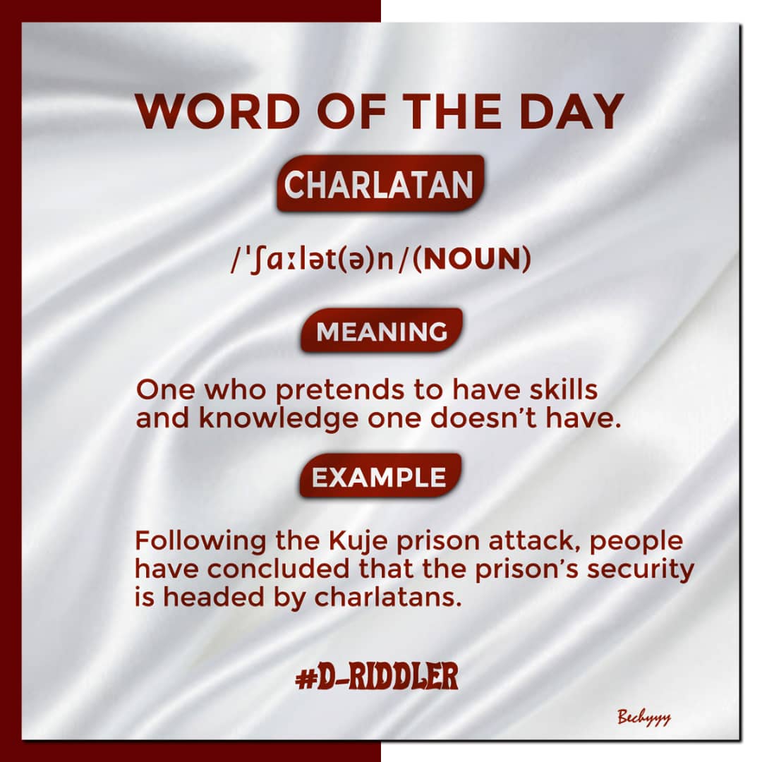 D__RiDDlER's tweet photo. Learn a New Word Daily on Weekdays
📌 Increase Your Scope of Word Usage #EnglishLanguage
📌Like and Retweet
📌 Follow and Get Followed
Today's Example: #Kujeprisonbreak https://t.co/nbnkVWUXJV