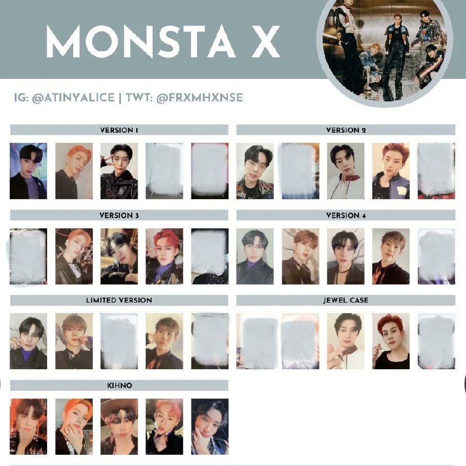 ForMX07's tweet photo. ▫️Fantasia X / Fatal Love photocards
Prefer trading, but can sell for 5$ each
▫️No Limit photocards
10$ each for the No Limit jewel case version
- wishlist in photo 2 3 4 -
✅️✅️
✅️
✅️✅️
#monstaxsale #monstaxtrade #kpopsale #monstaxwts #monstaxsell #monstaxcollection https://t.co/3IZqg1pJGg