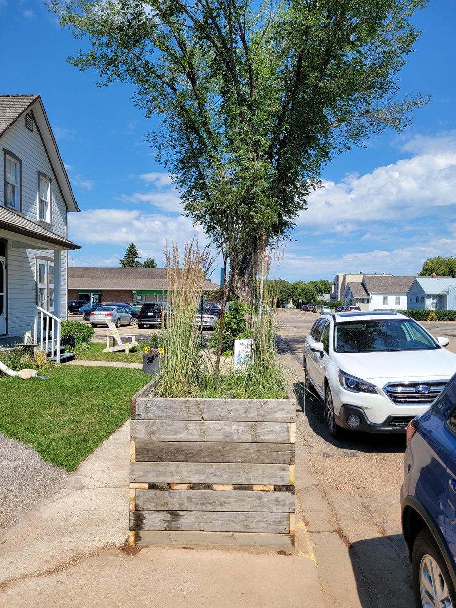 Cool! Newly installed planters along 51 Street in the <a href="/CityofLacombe/">City of Lacombe 🇨🇦</a>. The boxes encompass areas where trees required removal.