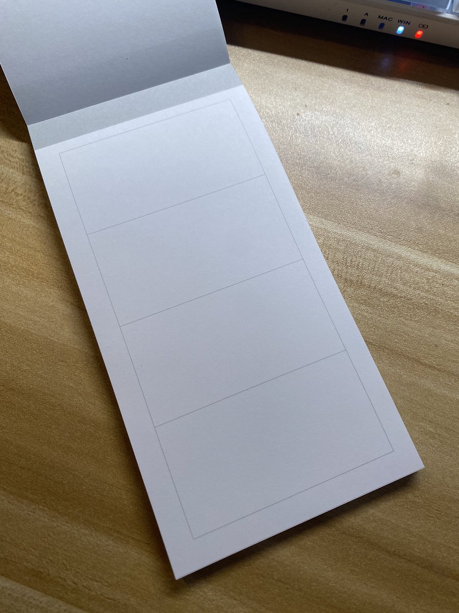 PuccaNoodles's tweet image. fellow storyboard and comic bitches: daiso has these 4 panel thumbnail pads 🏃‍♀️💨