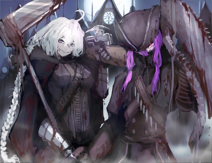 Bloodborne AKARI and YUKARI2年前辺りで受けた未発表のコミッション、昨日ファイル整理したら発見しましたCommission i did 2 years ago didn't published . Found it when i cleaning my files yesterday 